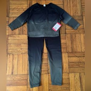 Black & Gray Electric Yoga Set